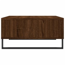 Table basse chêne marron 60x60x30 cm bois d'ingénierie 