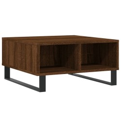 Table basse chêne marron 60x60x30 cm bois d'ingénierie 