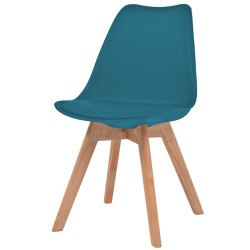 Chaises à manger lot de 2 Turquoise Plastique 