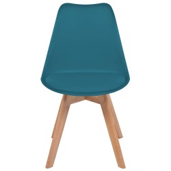 Chaises à manger lot de 2 Turquoise Plastique 