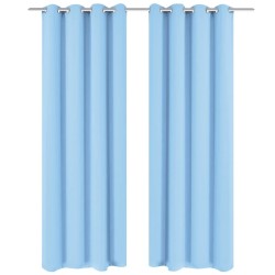 Rideau occultant avec œillets métalliques 270 x 245 cm Turquoise 