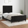 Cadre de lit sans matelas noir 120x190 cm velours 