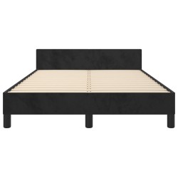 Cadre de lit sans matelas noir 120x190 cm velours 