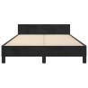 Cadre de lit sans matelas noir 120x190 cm velours 