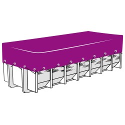 Filet de conteneur PEHD 3,5 x 7 m Noir 