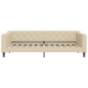 Lit de repos sans matelas crème 90x200 cm tissu 