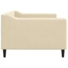 Lit de repos sans matelas crème 90x200 cm tissu 