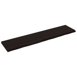 Dessus de table marron foncé bois chêne massif traité 