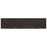 Dessus de table marron foncé bois chêne massif traité 