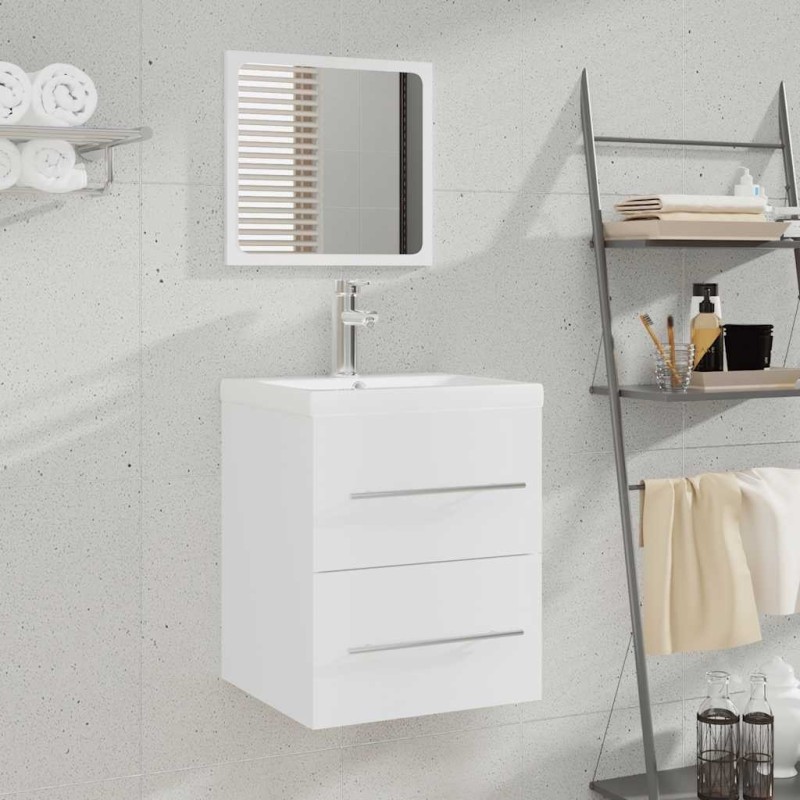 Armoire de salle de bain avec miroir Blanc 41x38,5x48 cm  