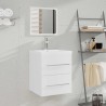 Armoire de salle de bain avec miroir Blanc 41x38,5x48 cm  