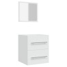 Armoire de salle de bain avec miroir Blanc 41x38,5x48 cm  
