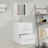 Armoire de salle de bain avec miroir Blanc 41x38,5x48 cm  