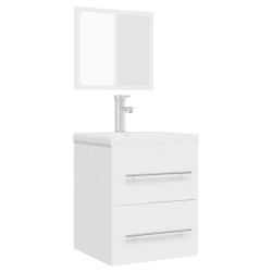 Armoire de salle de bain avec miroir Blanc 41x38,5x48 cm  