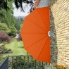 Auvent latéral pliable de terrasse Terre cuite 160 cm  