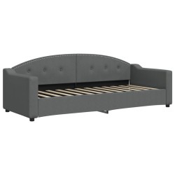 Lit de repos sans matelas gris foncé 80x200 cm tissu 