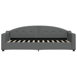 Lit de repos sans matelas gris foncé 80x200 cm tissu 