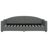 Lit de repos sans matelas gris foncé 80x200 cm tissu 