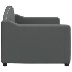 Lit de repos sans matelas gris foncé 80x200 cm tissu 