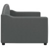 Lit de repos sans matelas gris foncé 80x200 cm tissu 
