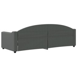 Lit de repos sans matelas gris foncé 80x200 cm tissu 