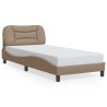 Cadre de lit avec LED sans matelas cappuccino 80x200 cm 