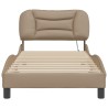 Cadre de lit avec LED sans matelas cappuccino 80x200 cm 