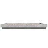 Cadre de lit et lumières LED sans matelas gris béton 140x190 cm 