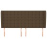Tête de lit avec oreilles Marron foncé 183x23x118/128 cm Tissu 