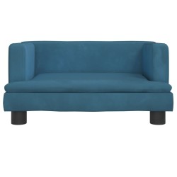 Canapé pour enfants bleu 60x40x30 cm velours 