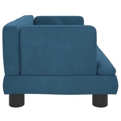 Canapé pour enfants bleu 60x40x30 cm velours 