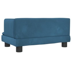 Canapé pour enfants bleu 60x40x30 cm velours 