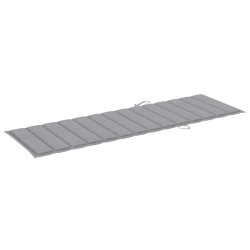 Chaise longue avec coussin gris Bois de pin imprégné 