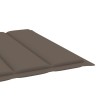 Chaise longue de jardin avec table et coussin Pin imprégné 