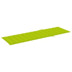 Chaise longue de jardin avec table et coussin Pin imprégné 