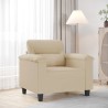 Chaise de canapé crème 60 cm tissu microfibre 