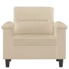 Chaise de canapé crème 60 cm tissu microfibre 
