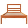 Cadre de lit avec tête de lit sans matelas cire marron 75x190cm 