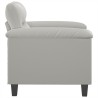 Fauteuil gris clair 60 cm tissu microfibre 