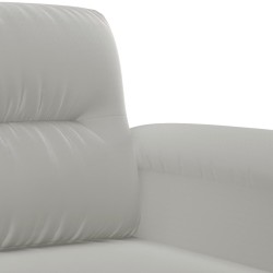 Fauteuil gris clair 60 cm tissu microfibre 