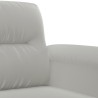 Fauteuil gris clair 60 cm tissu microfibre 
