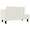 Chaise longue avec coussins et traversin crème similicuir 