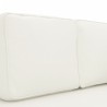 Chaise longue avec coussins et traversin crème similicuir 