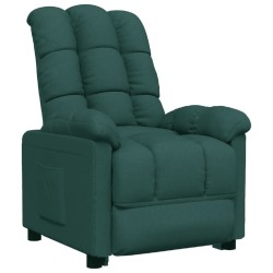 Fauteuil inclinable Vert foncé Tissu 