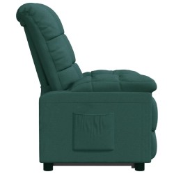 Fauteuil inclinable Vert foncé Tissu 