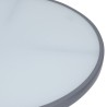 Table de jardin Gris clair 60 cm Acier et verre 