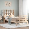 Lit bibliothèque sans matelas 90x200 cm bois de pin massif 