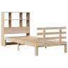 Lit bibliothèque sans matelas 90x200 cm bois de pin massif 