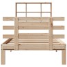 Lit bibliothèque sans matelas 90x200 cm bois de pin massif 