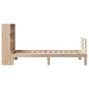 Lit bibliothèque sans matelas 90x200 cm bois de pin massif 